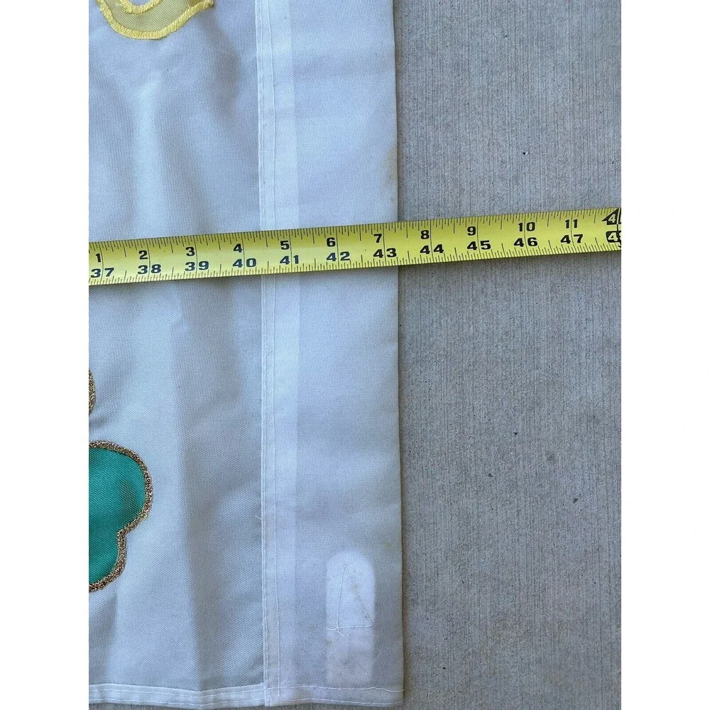 Vintage St Patricks Shamrock Clovers Garden Flag Irish Luck Spring Decoration